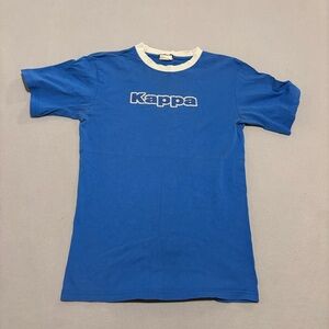 Vintage Y2K Kappa T Shirts Size Medium Blue Spellout Logo Casual Summer